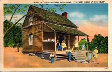 A Typical Southern Cabin Home Vintage Postcard TP14-4 picture