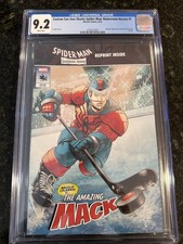 2026 San Jose Sharks Macklin Celebrini Marvel Spider-Man CGC 9.2 NHL Hockey Hero picture