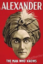 Alexander The Man Who Knows - 1920s Magic Poster - 24x36 picture
