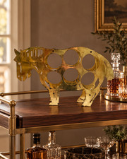 Vintage RARE MCM Italian Brass Horse Wine Rack 20“ by 13“ picture