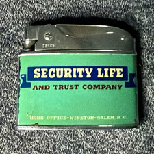 Vintage 1959 Zenith Lighter Security Life Trust Winston Salem NC Advertising picture
