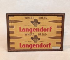 Vintage 1950's HOPALONG CASSIDY Langendorf Wheat Bread Wrapper Wax Framed  picture