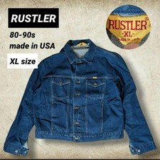 Wrangler Vintage God Silhouette 80S-90Susa Triangular Tag Rustler Denim Jacket M picture