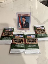 1991 Pro Set Desert Storm - Saddam Hussein Rookie Card (#69) + 4 Unopened Packs picture