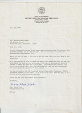 Adoption Search State of Tennessee Papers 1986 Fairy Halbrook 1945 picture