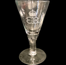 Hand Blown Glass King Edward VIII Commemorative Goblet 1937 RARE Ltd Ed of 100 picture