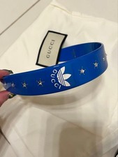 Gucci Adidas Collaboration Blue Plastic Headband Unisex Good Condition picture