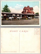 Bethlehem NH Railway Station Carriages Postcard picture