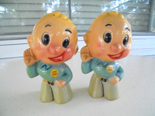 Vintage Lennie Lennox Salt & Pepper Shakers 1950's Lennox Furnace Co. Marengo IA picture