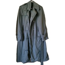 Vintage 1960s U.S. Army Rain Trench Coat Jacket Men's 38R Vietnam War Era Belted picture