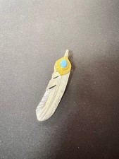 Goro's Men Accessory Golden Rope Turquoise Feather VHTF Designer Collection Popu picture