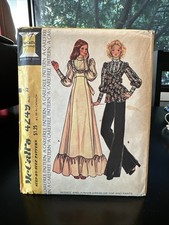 UNCUT McCalls 4249 Gunne Sax Style Dress Blouse & Pants Junior 9 Cottagecore picture