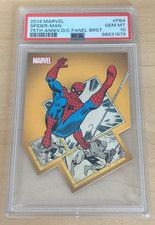 2014 Marvel 75th Anniv. Die-Cut Panel Burst 💎 SPIDER-MAN 💎 PSA 10 💎 POP  1 💎 picture