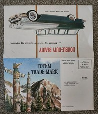 Vintage 1950s Pontiac Native American Totem Dealer Sales Brochures Ad Foldout picture