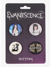 Official EVANESCENCE Amy Lee Button Badge Pin Set Of 4 BRAND NEW ON CARD picture