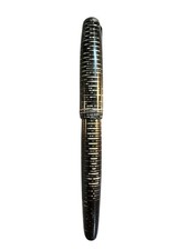 VINTAGE PARKER VACUMATIC BLACK & GOLD VACUMATIC NIB #7 FOUNTAIN PEN 1930’S picture