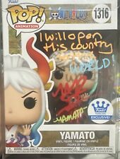Funko Pop Exclusive One Piece Yamato #1316 Signed + Quote With Protector & COA picture