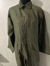 Vtg 1983 US Military OG 107 Cotton Sateen Coveralls Boilersuit Flight Suit Med picture