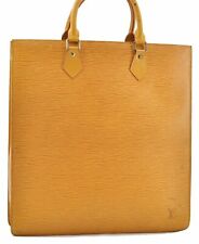Authentic Louis Vuitton Epi Leather Sac Plat Hand Bag Yellow M52079 LV 3235A picture