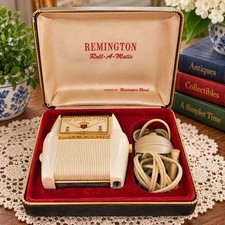 1950s Remington Roll-A-Matic Auto Home Electric Shaver Razor In Case *not Tested picture