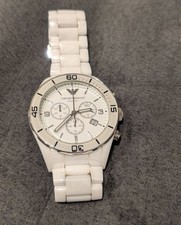 Emporioo Armani Ar1424 Analog Quartz Men Emporio Armani Watch Ceramica White Cer picture