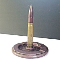 Vintage Stoner Mfg. Corp. World War 2 20mm Cannon Lighter & Ashtray Military picture