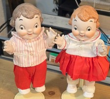 Vtg Pair Of Campbell's SOUP DOLLS ALL ORIGINAL RARE. Porcelain, Knickerbocker? picture