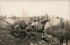 Gas? Steam Tractor Engine Fell Through Bridge RPPC Photo Postcard COPY picture