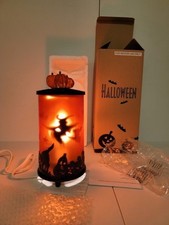 Halloween Spooky Light Witch Full Moon Shadow Lamp Light Decor Vintage Rare picture