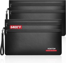 6400℉ Fireproof Money Bags 2 Pack with Hidden Dual Zipper, 11x7.5 Inch Firepr... picture