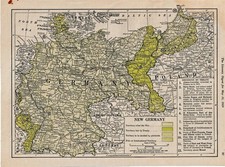 Original 1919 map of Germany showing Treat Decisions picture