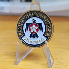 CHALLENGE COIN - Vintage 1990s Thunderbirds USAF Air Demonstration Squadron picture
