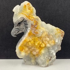 680g Natural crystal mineral specimen, sphalerite, hand-carved eagle collection picture
