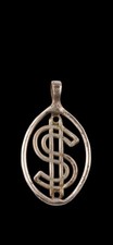Antique Ww2 Era United States Money Symbol Dollar Sign Rare Pendant Unique picture
