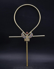 Authentic Ancient Egyptian Antiquities Brass Rare Ankh Key of Life Egyptian BC picture